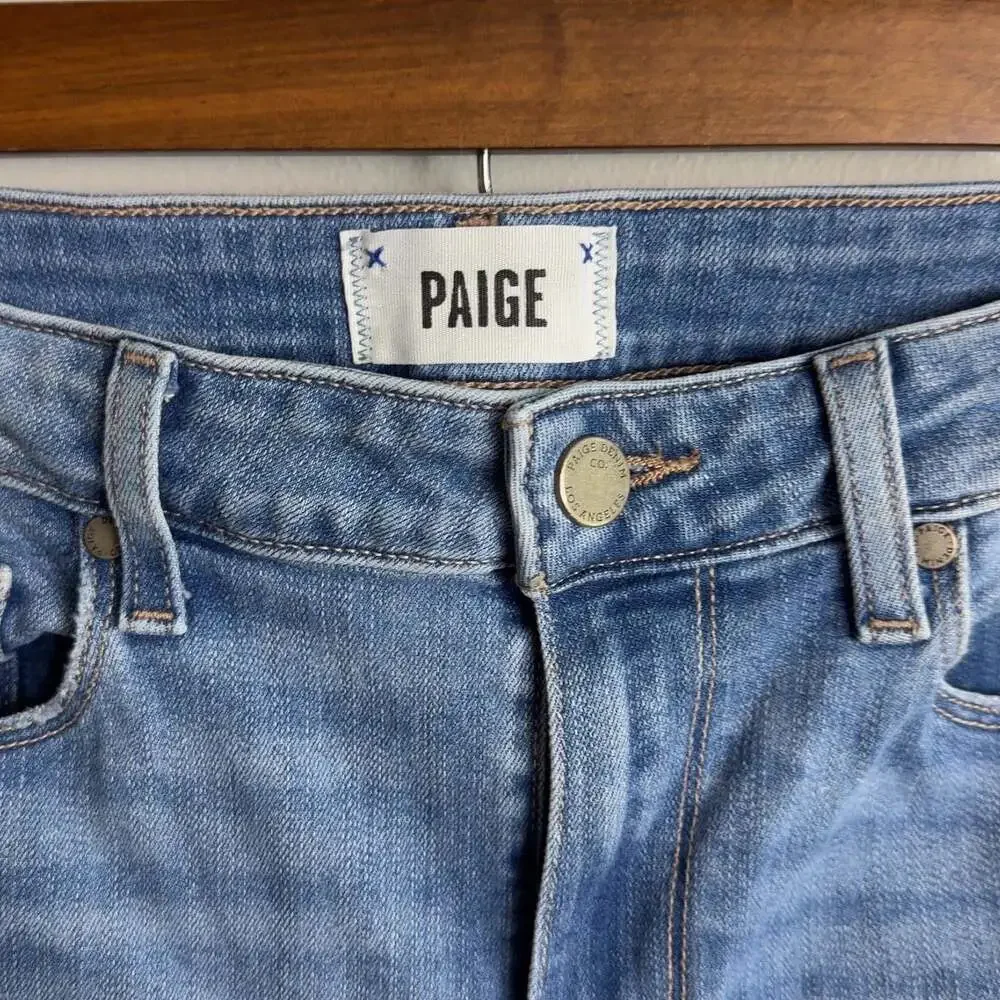 PAIGE Hoxton Slim Crop Jeans Size 29 Medium Wash Denim Women’s